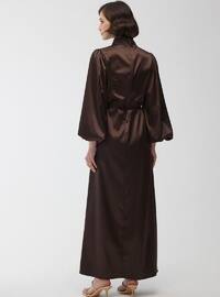 Brown - Modest Evening Dress