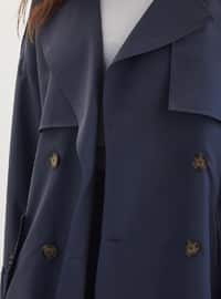 Navy Blue - Trench Coat