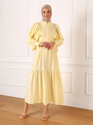 Yellow - Modest Dress - Refka