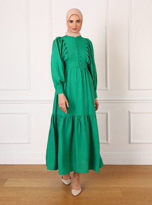 Meadow Green - Modest Dress - Refka
