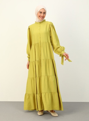 Lemon Yellow - Modest Dress - Benin