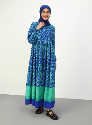 Saxe Blue - Modest Dress - Benin