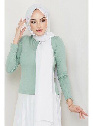 Mint Green - Blouses - Hafsa Mina
