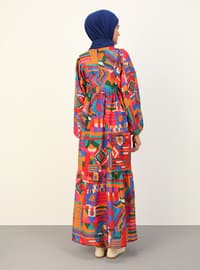 Multi Color - Modest Dress
