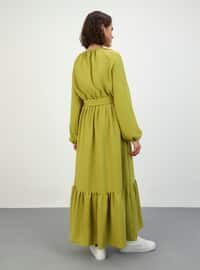 أخضر زيتوني - فستان