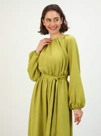 أخضر زيتوني - فستان