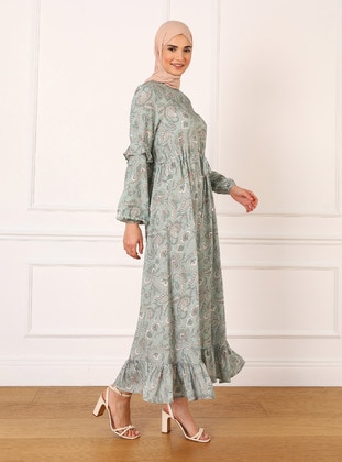 Green Almon - Modest Dress - Refka