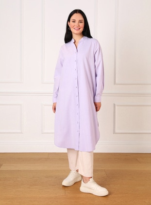 Light purple - Plus Size Tunic - Alia