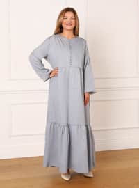 Gray Blue - Plus Size Dress