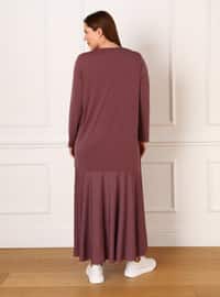 Light Beige - Plus Size Dress