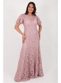 Powder Pink - Plus Size Evening Dress
