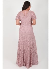 Powder Pink - Plus Size Evening Dress