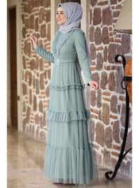 Unripe Almond - Modest Plus Size Evening Dress