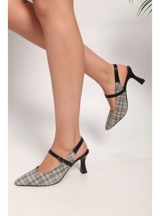 Stilettos & Evening Shoes - Grey - Heels - Shoeberry