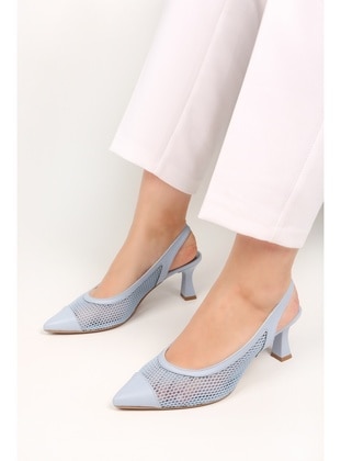 Stilettos & Evening Shoes - Baby Blue - Heels - Shoeberry