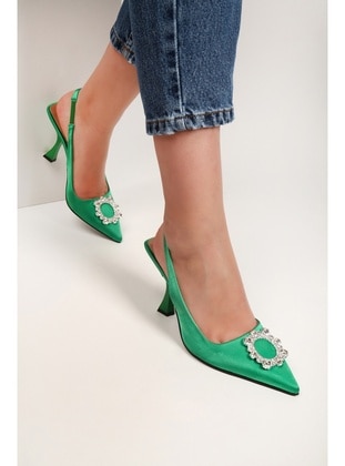 Stilettos & Evening Shoes - Light Green - Heels - Shoeberry