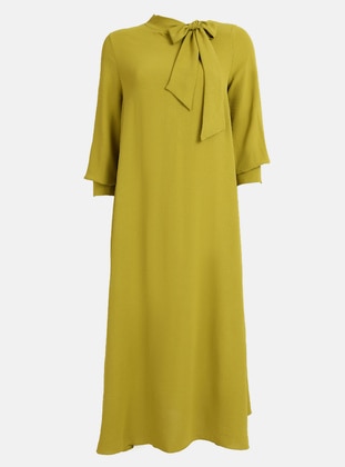 Olive Green - Plus Size Dress - Alia