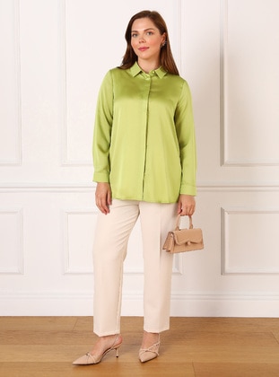 Green - Plus Size Tunic - Alia