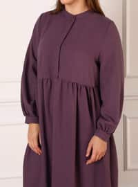 Dark Purple - Plus Size Dress