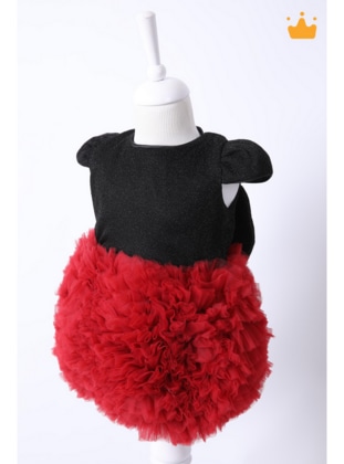 Black - Red - Girls` Evening Dress - Babyhola