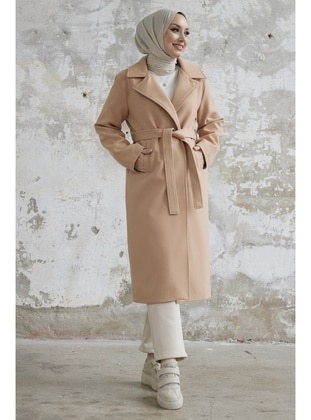 Camel - Fully Lined - Coat - InStyle