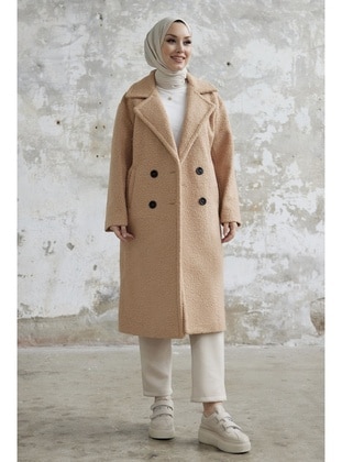 Camel - Fully Lined - Coat - InStyle