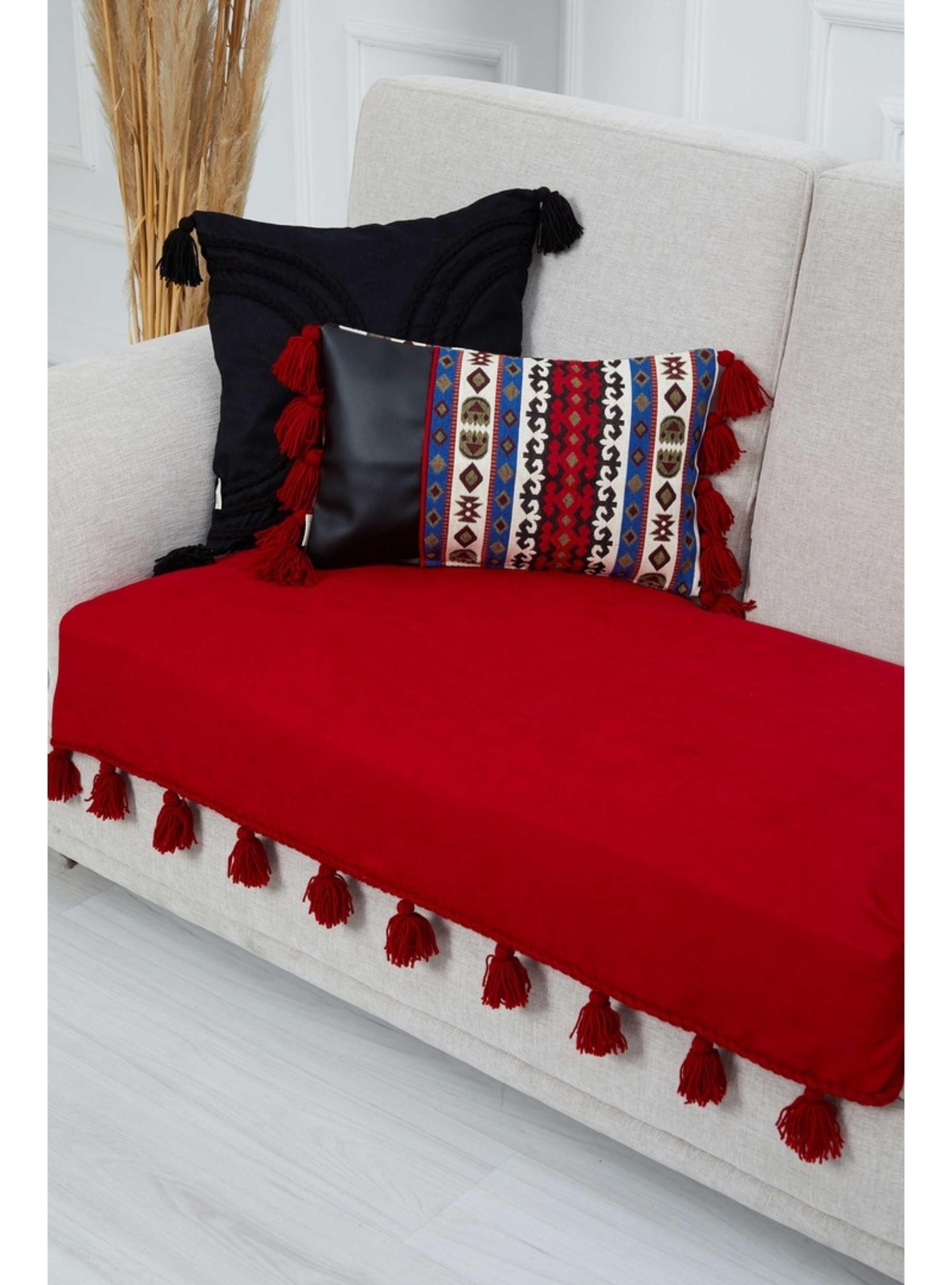 Red Sofa Throws