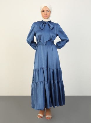 Blue - Modest Dress - Refka