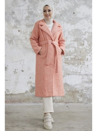 Peach - Fully Lined - Coat - InStyle