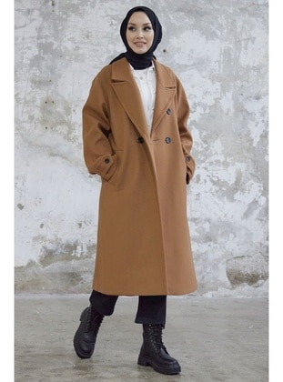 Tan - Fully Lined - Coat - InStyle