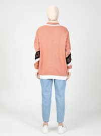 Powder Pink - Unlined - Polo - Knit Sweaters