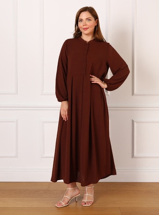 Bitter Chocolate - Plus Size Dress - Alia