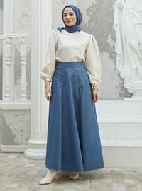 Dark Blue - Denim Skirt