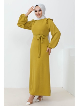 Mustard - Modest Dress - İmaj Butik