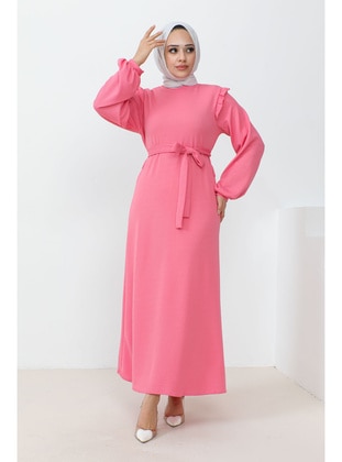Pink - Modest Dress - İmaj Butik