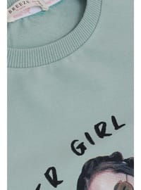 Sea Green - Girls` Sweatshirt