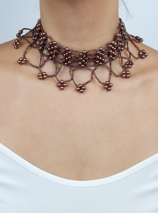 Brown - Necklace - Pridza
