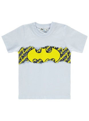 White - Boys` T-Shirt - BATMAN