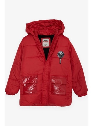 Red - Boys` Coat - Vivline