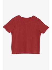 Brick Red - Girls` T-Shirt