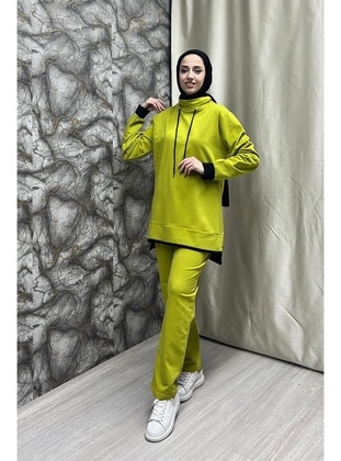أخضر زيتوني - 600gr - بدلات رياضة‎ - Burcu Fashion