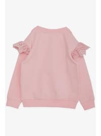 Pink - 150gr - Girls` Sweatshirt
