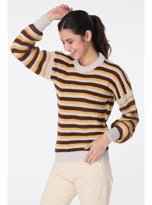 Yellow - Knit Sweaters - Tofisa