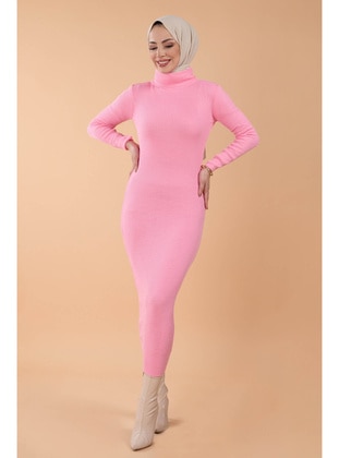 Pink - Knit Dresses - Tofisa