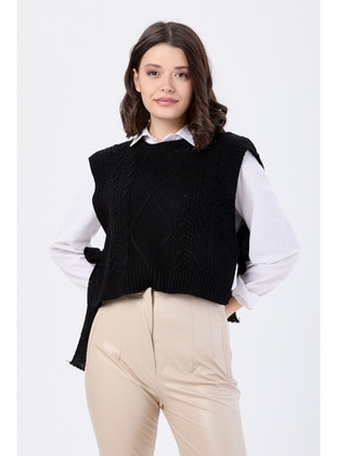 Black - Knit Sweater - Tofisa