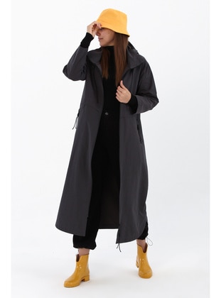 Black - Unlined -  - Trench Coat - ALLDAY