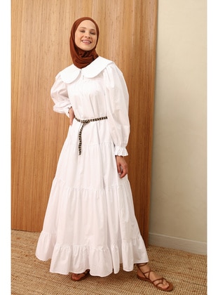 White - Modest Dress - ALLDAY