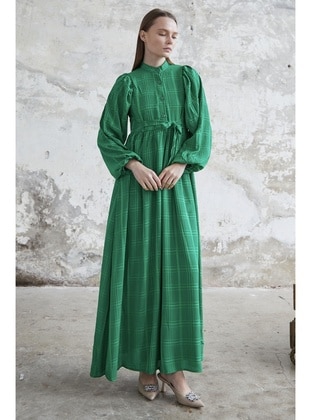 Green - Fully Lined - Modest Dress - InStyle