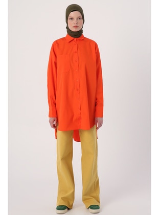 Orange - Cuban Collar - Tunic - ALLDAY