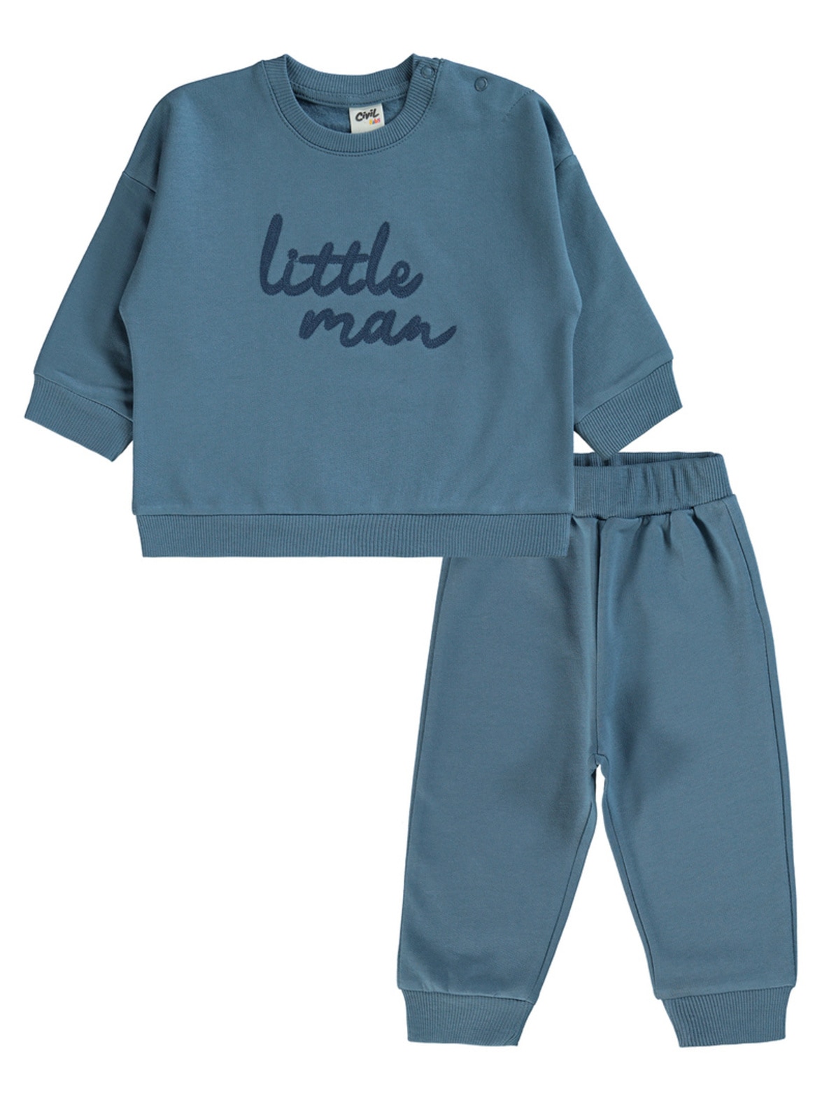 Pyjama bébé en velours - Bleu indigo (Newborn)